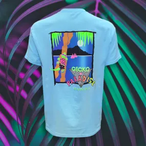 1988 Gecko In Paradise - Neon Blue Tee