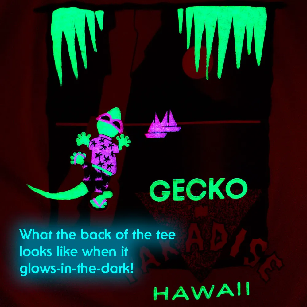 1988 Gecko In Paradise - Neon Blue Tee