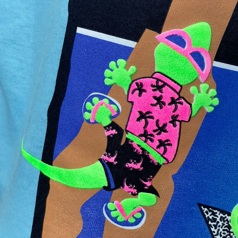 1988 Gecko In Paradise - Neon Blue Tee