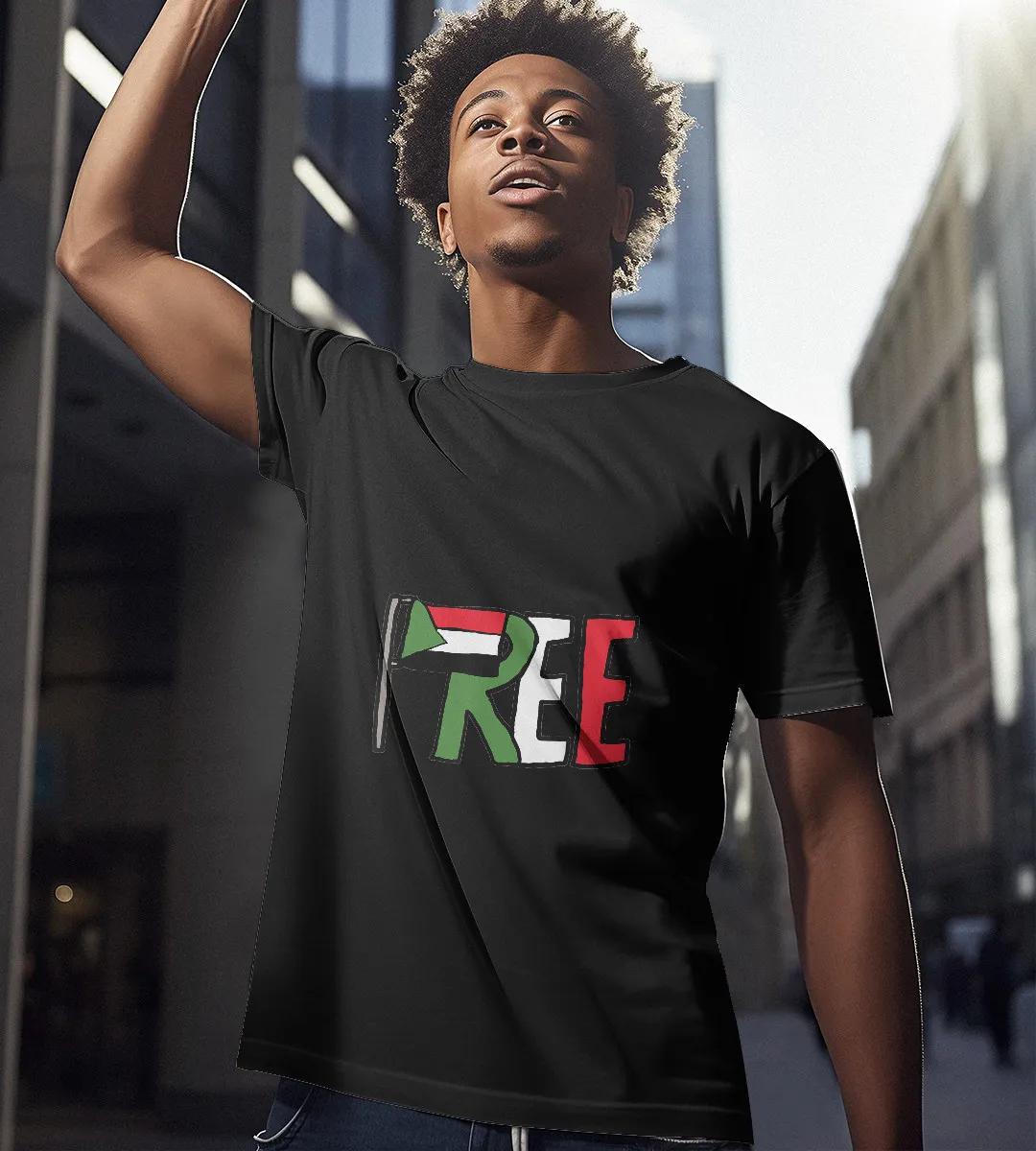 1sttheworld T-Shirt - Free Sudan T-Shirt Black A35