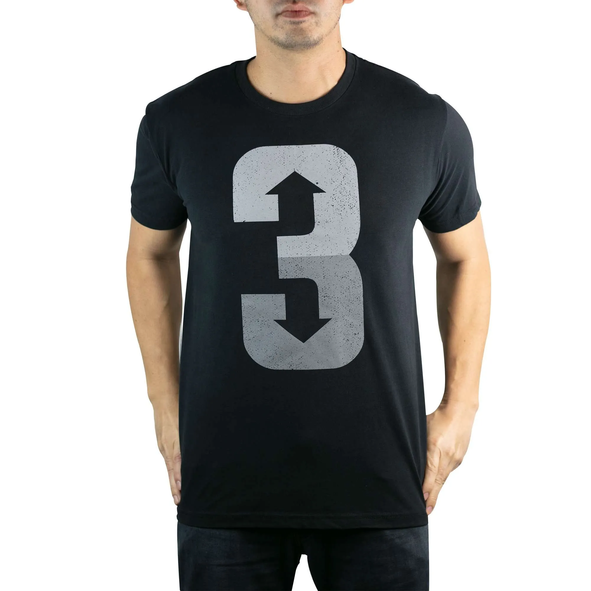 3 Up 3 Down (Black) - Men's Tee