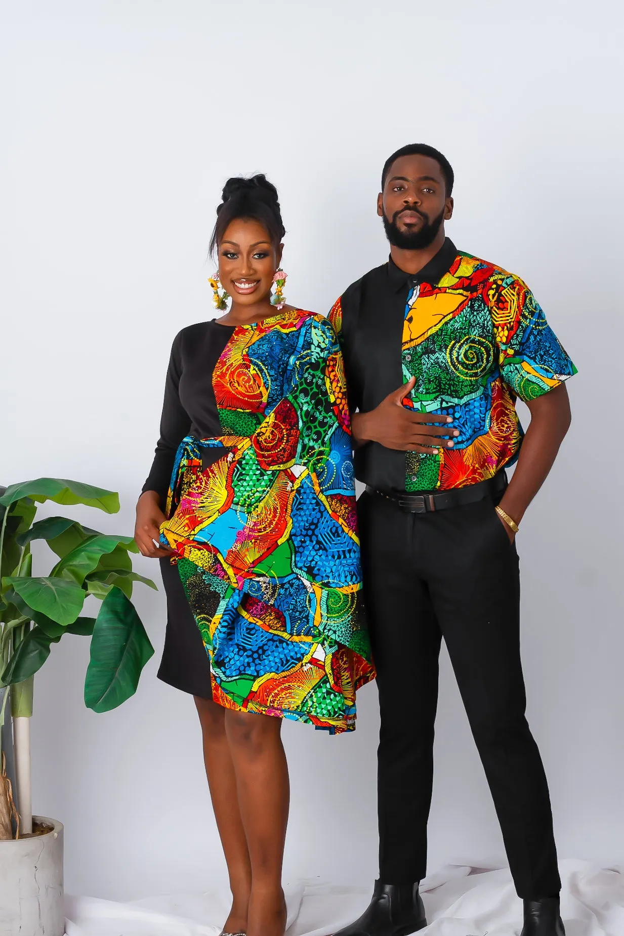 African Print Short Sleeve Shirt for Men - Arri