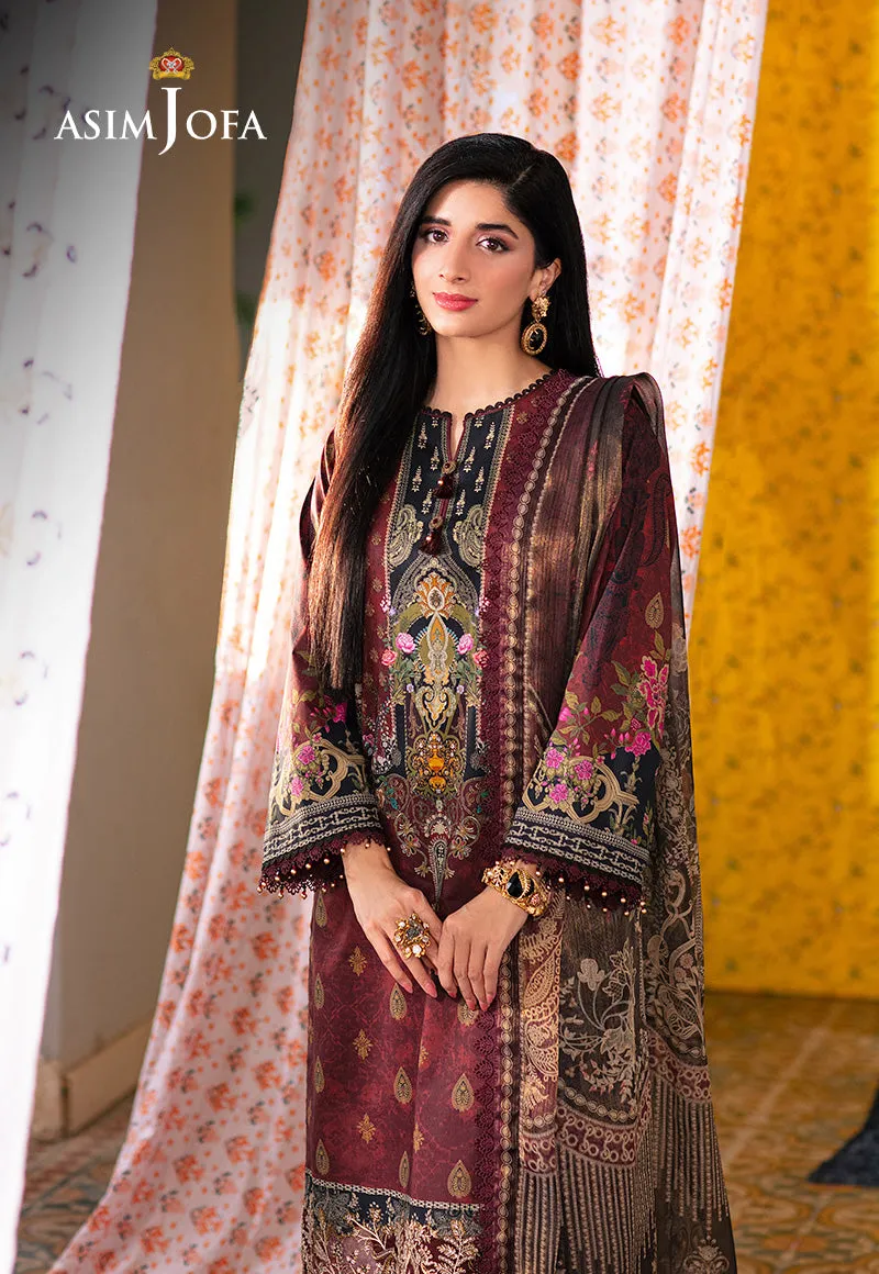 AJAR-19 EMBROIDERED LAWN 3 PCS