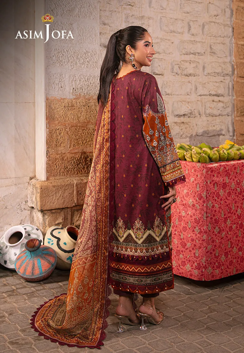 AJAR-20 EMBROIDERED LAWN 3 PCS