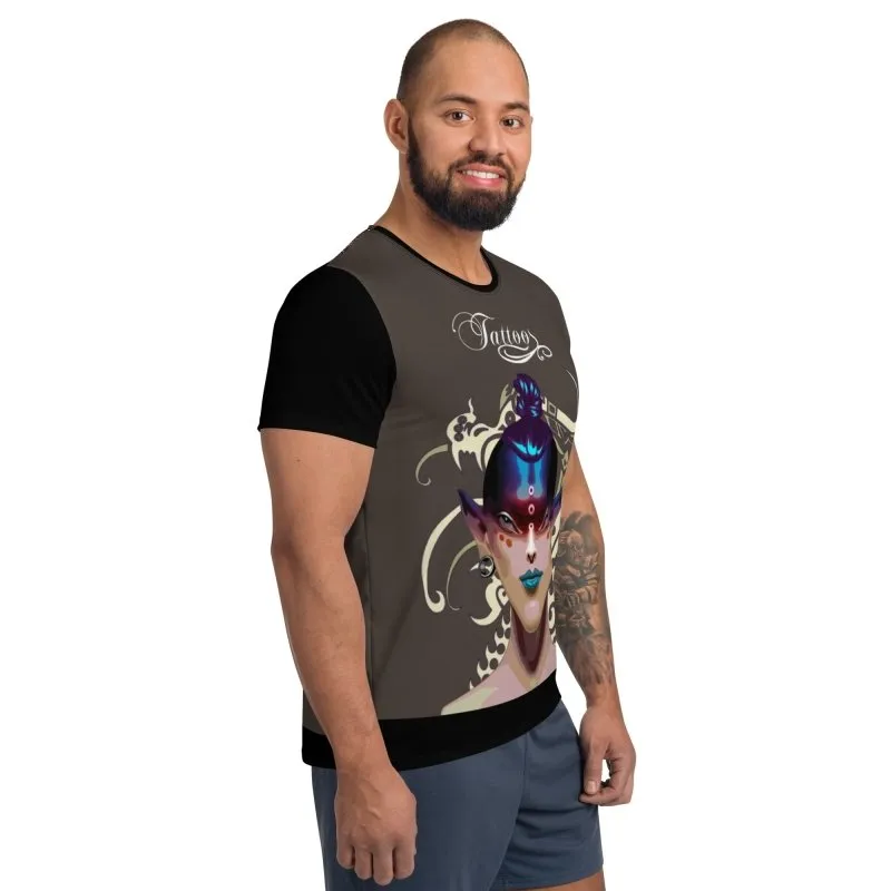 All-Over Print Men's Athletic T-shirt - Alternative Dragon Avatar