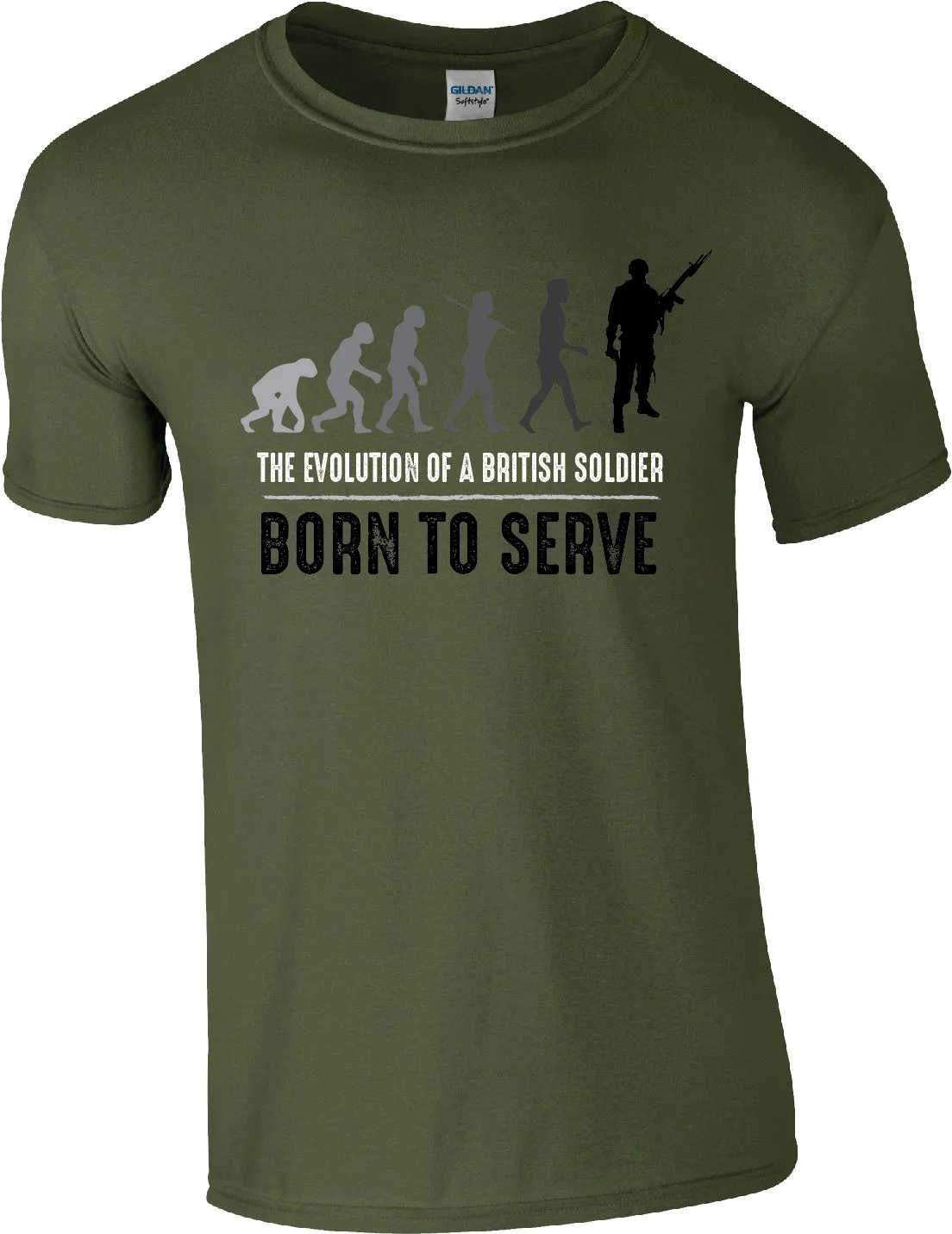 Army - The Evolution of a British Soldier T-Shirt - BORN TO SERVE