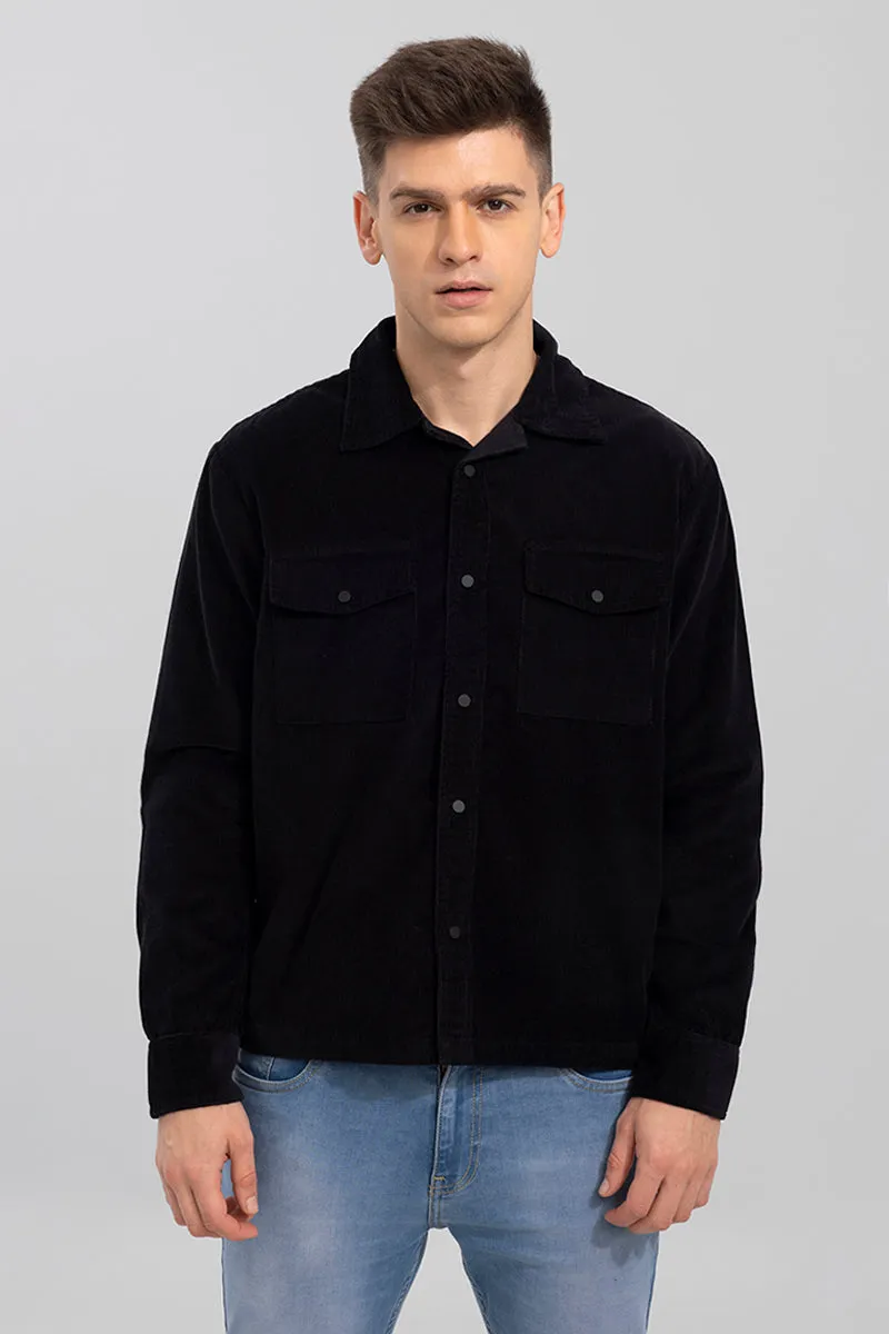 Artic Black Corduroy Overshirt