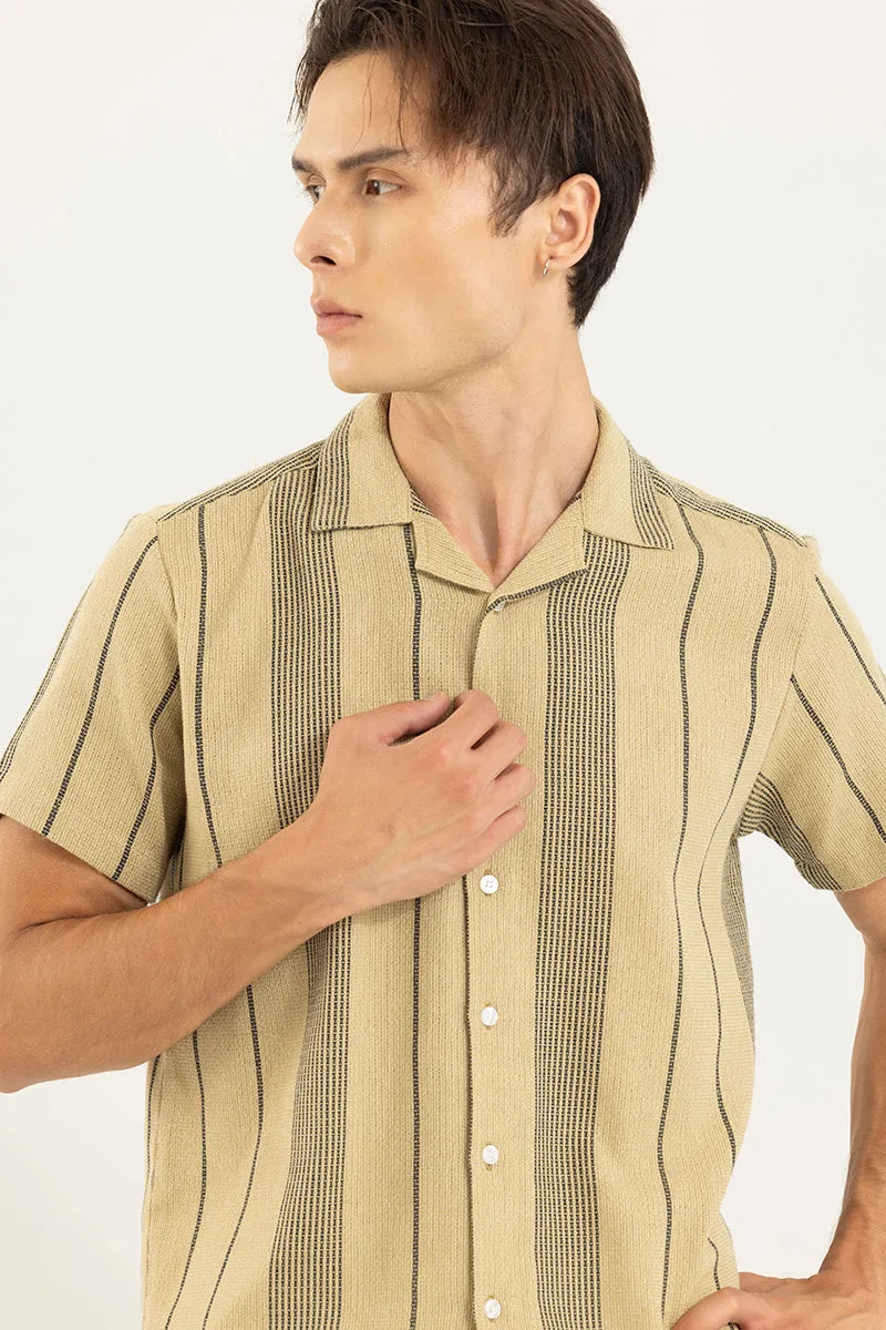 Astral Weave Stripe Beige Shirt