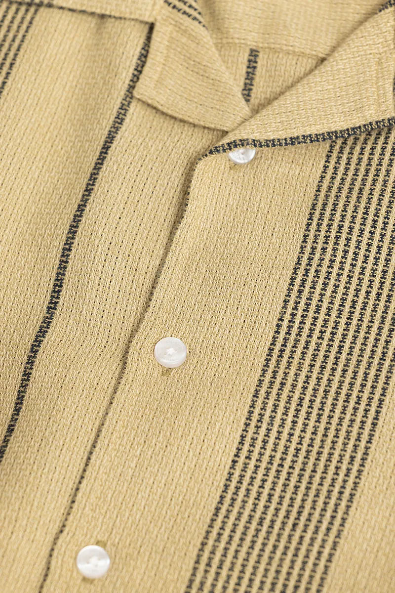 Astral Weave Stripe Beige Shirt