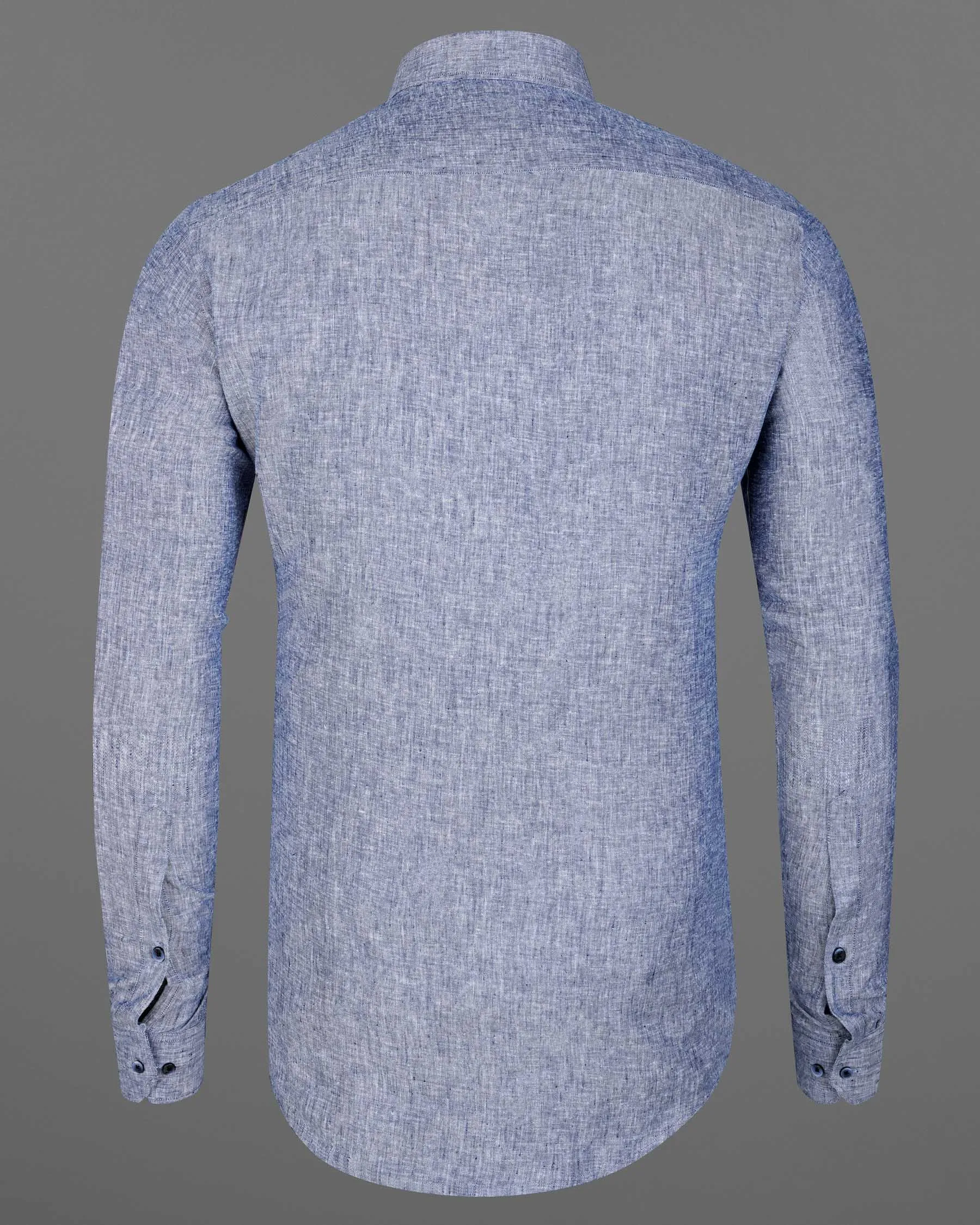 Bali Hai Blue Luxurious Linen Shirt