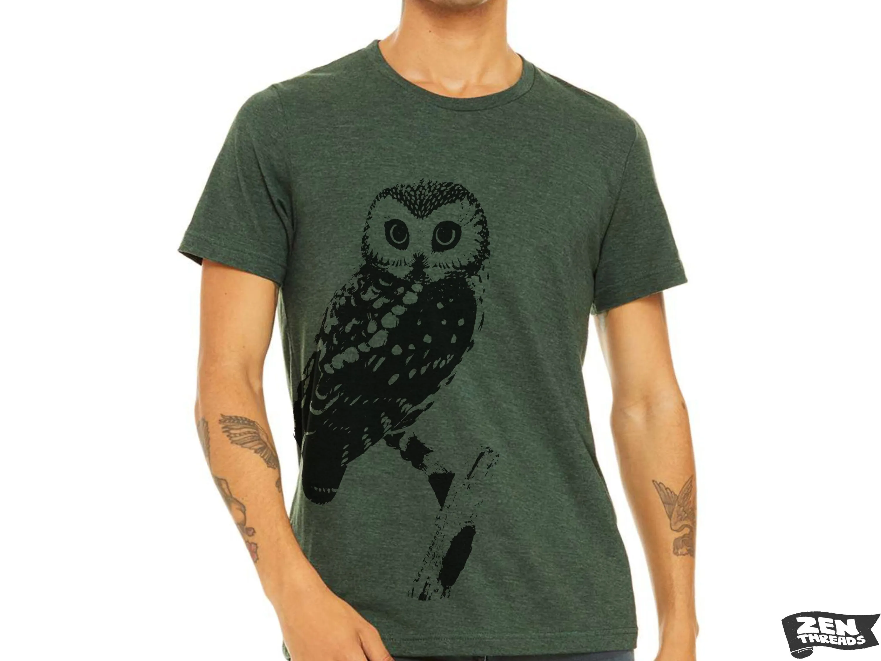 Barn OWL Unisex Bella Canvas Mens Womens t shirt custom color tee farm bird owls birdwatching hiking forest trees enthusiast camping nature