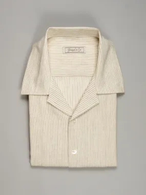 Beige Stripes Linen Shirt