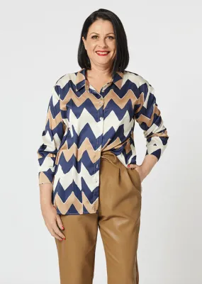 Bella Print Satin Shirt