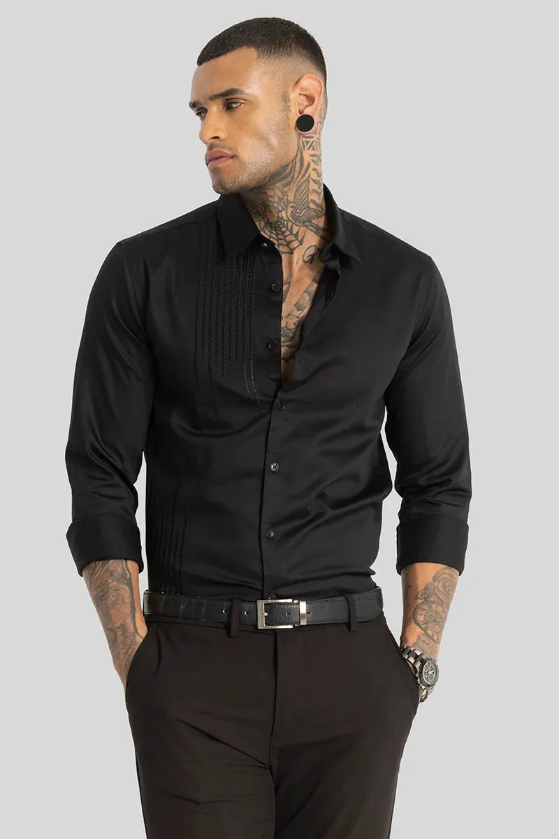 Black Embroidered Shirt