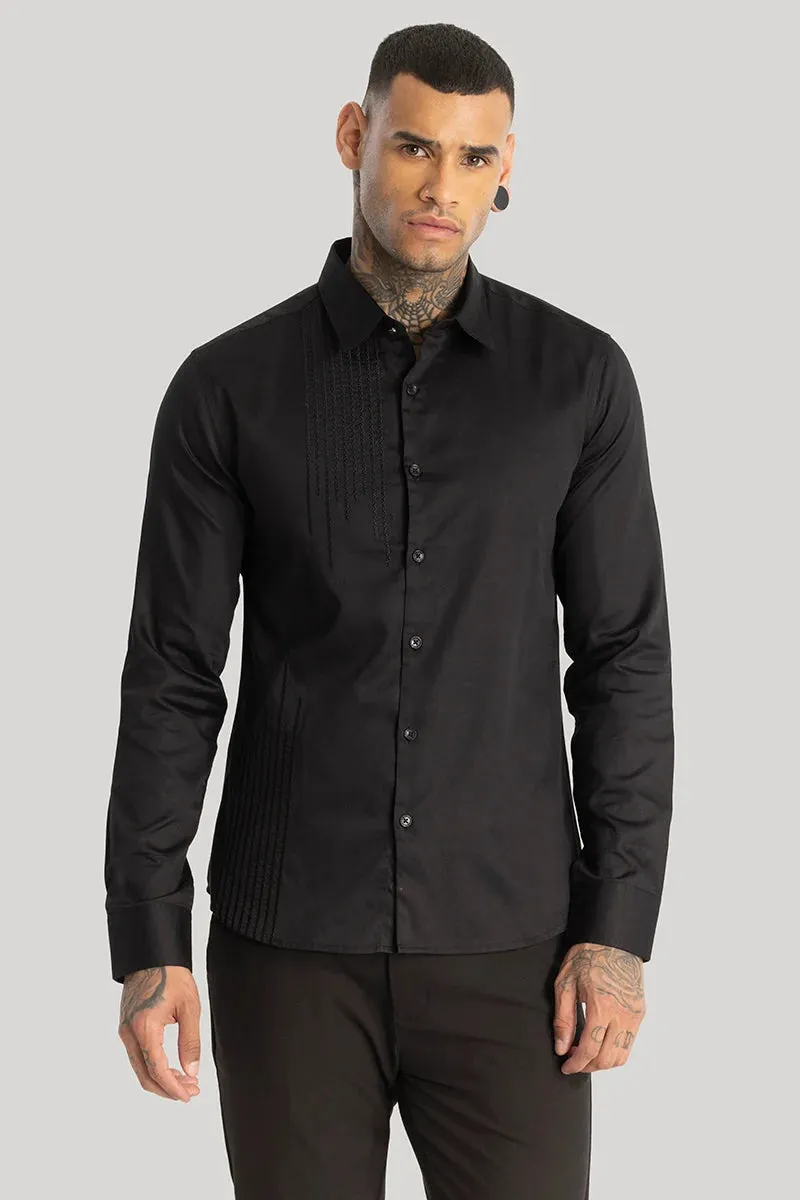 Black Embroidered Shirt