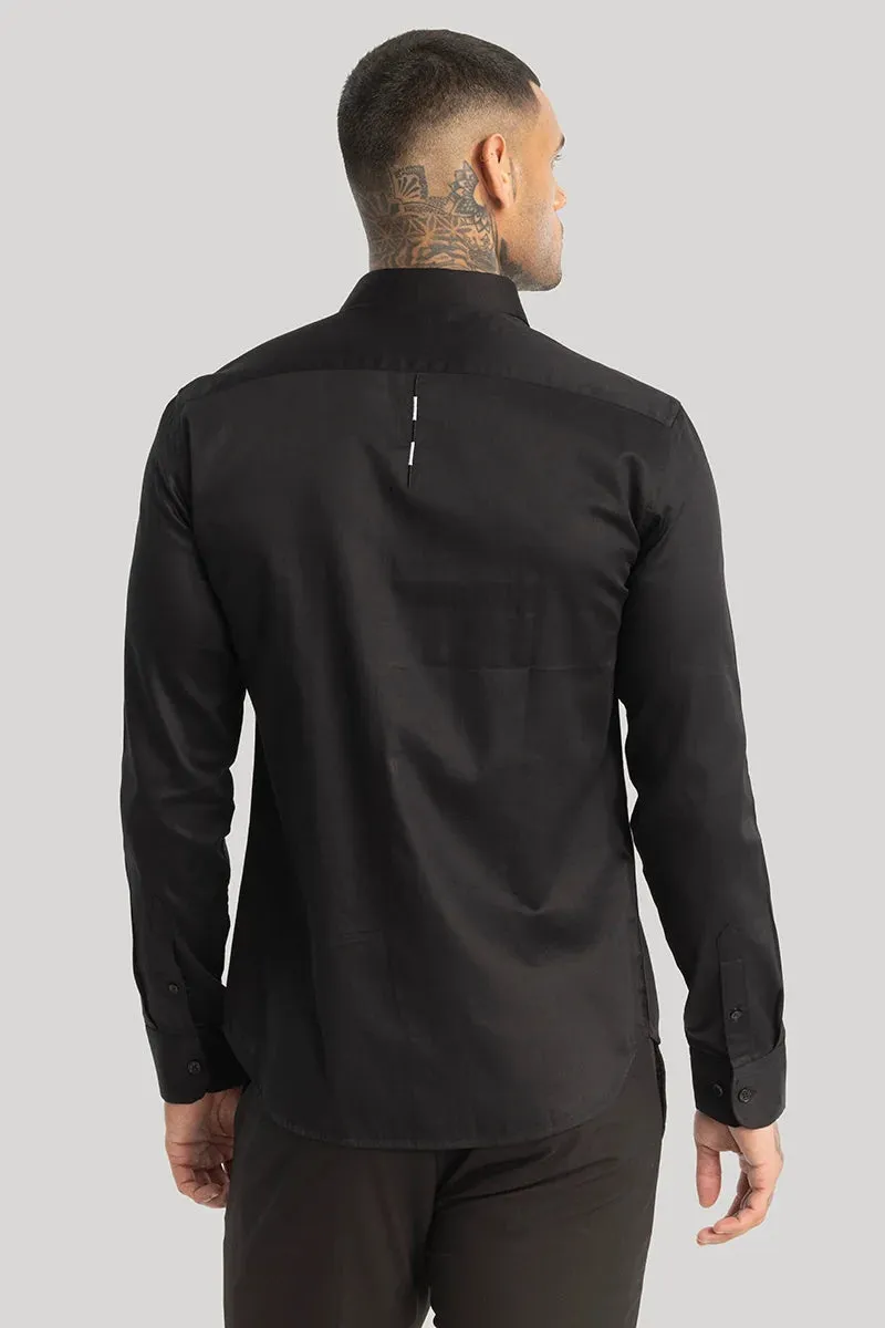 Black Embroidered Shirt