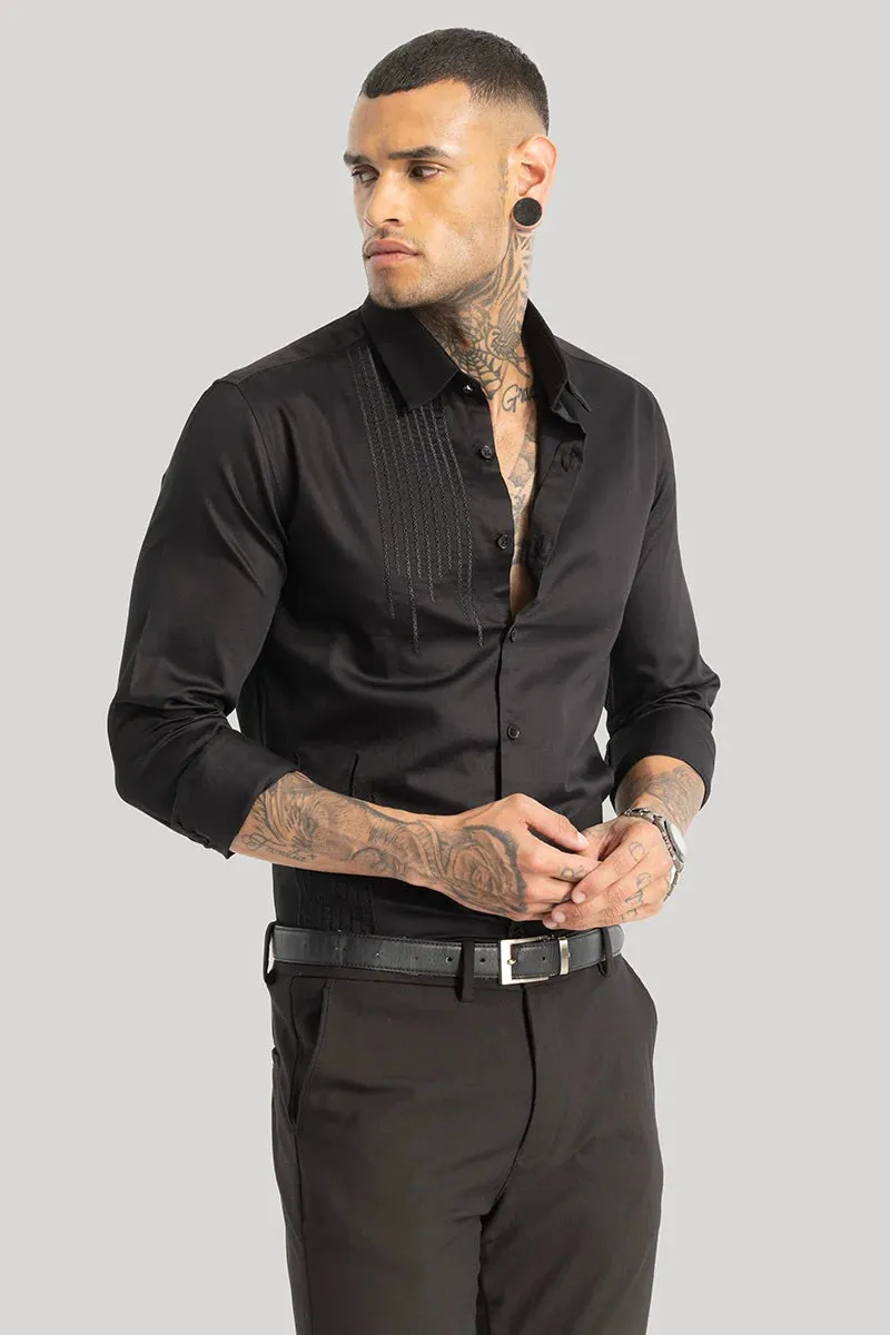 Black Embroidered Shirt