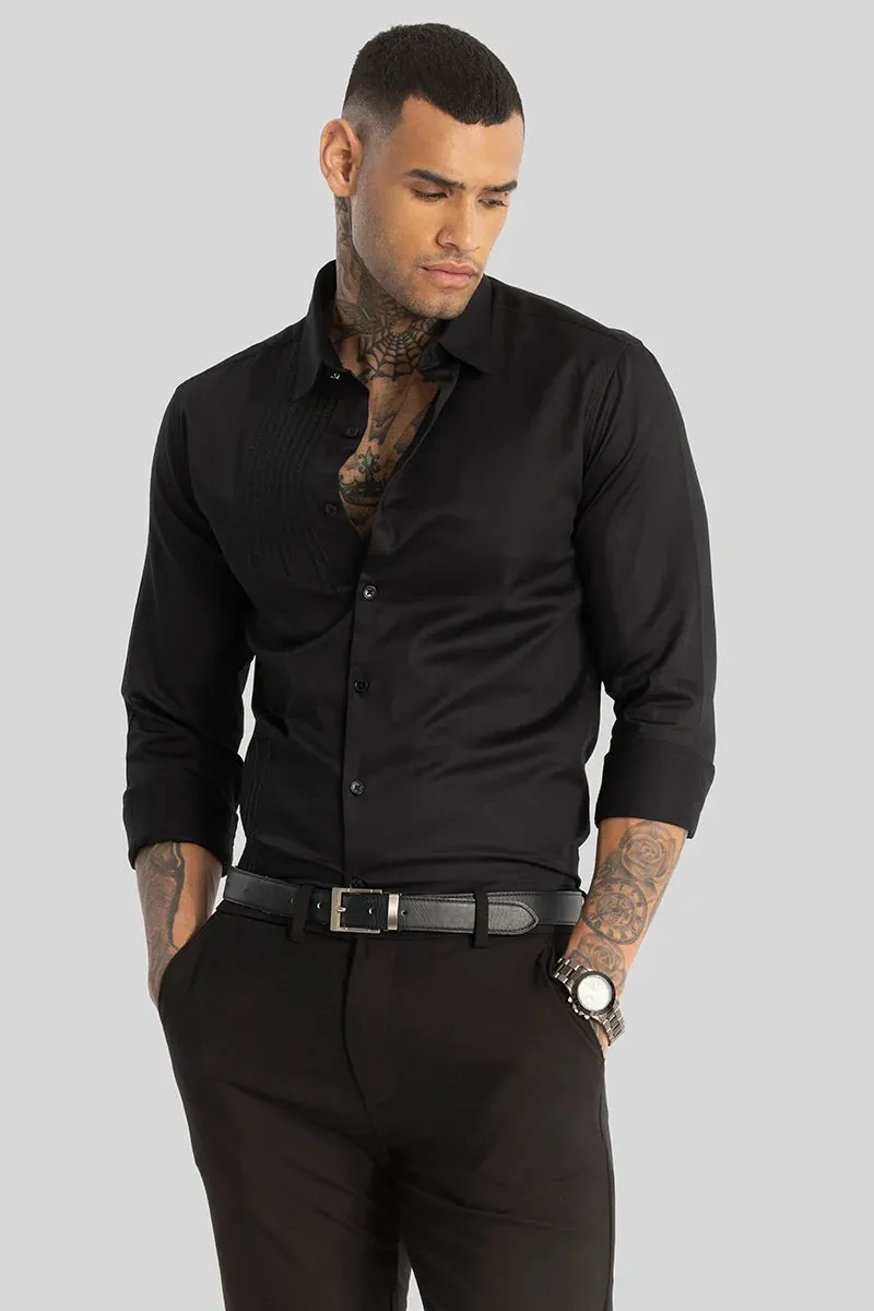 Black Embroidered Shirt