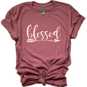 blessed Arrow T-Shirt - Mauve Colors