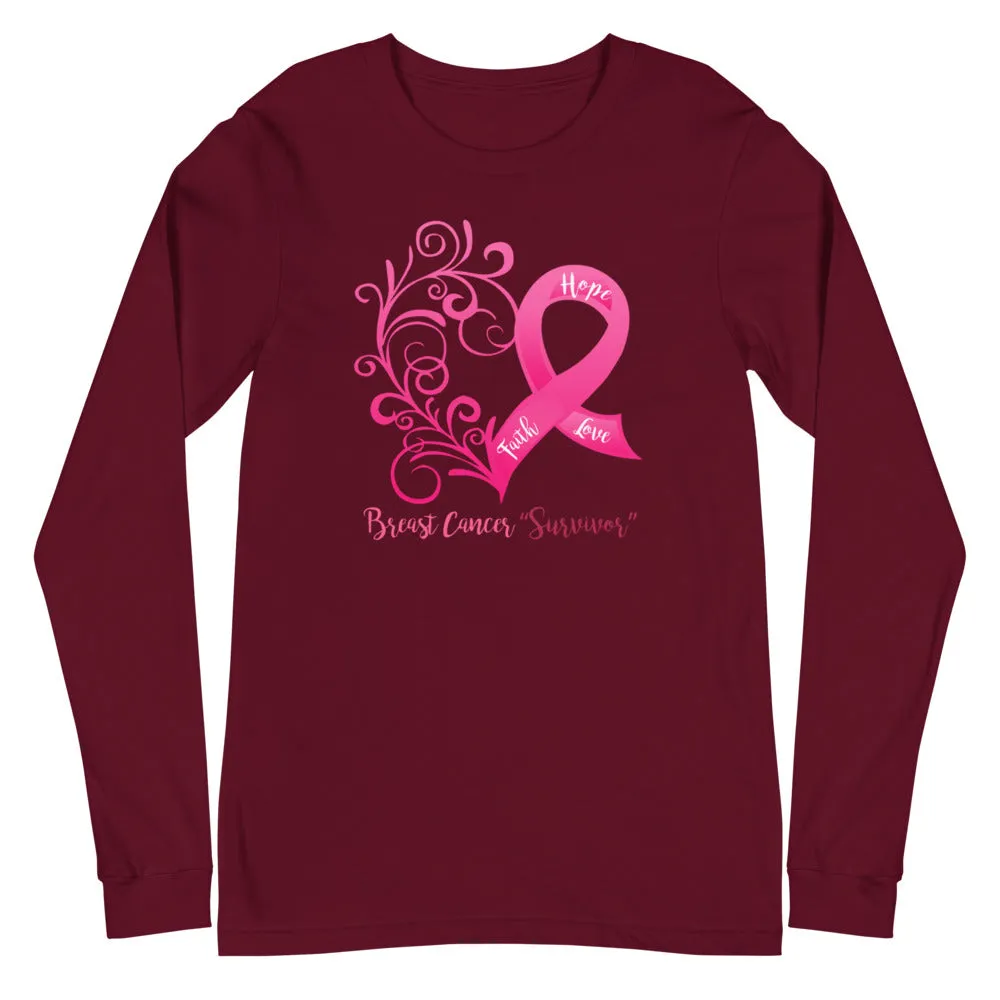 Breast Cancer "Survivor" Long Sleeve Tee