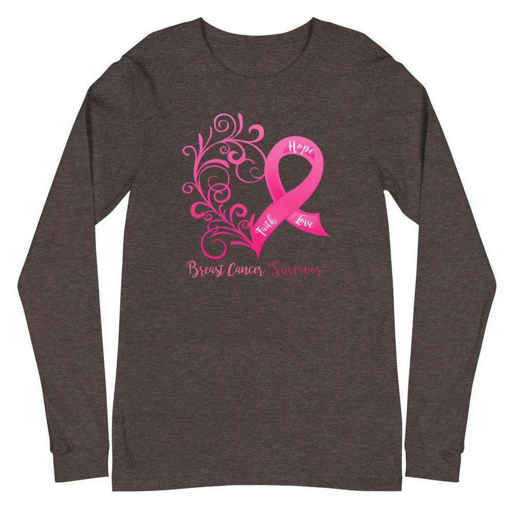 Breast Cancer "Survivor" Long Sleeve Tee