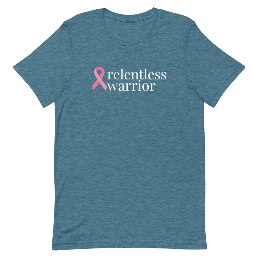 Breast Cancer relentless warrior Ribbon T-Shirt - Dark Colors