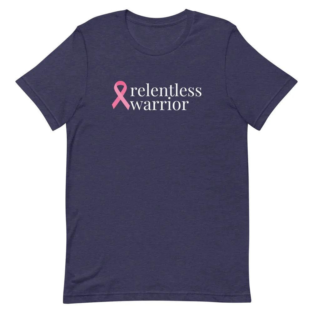 Breast Cancer relentless warrior Ribbon T-Shirt - Dark Colors