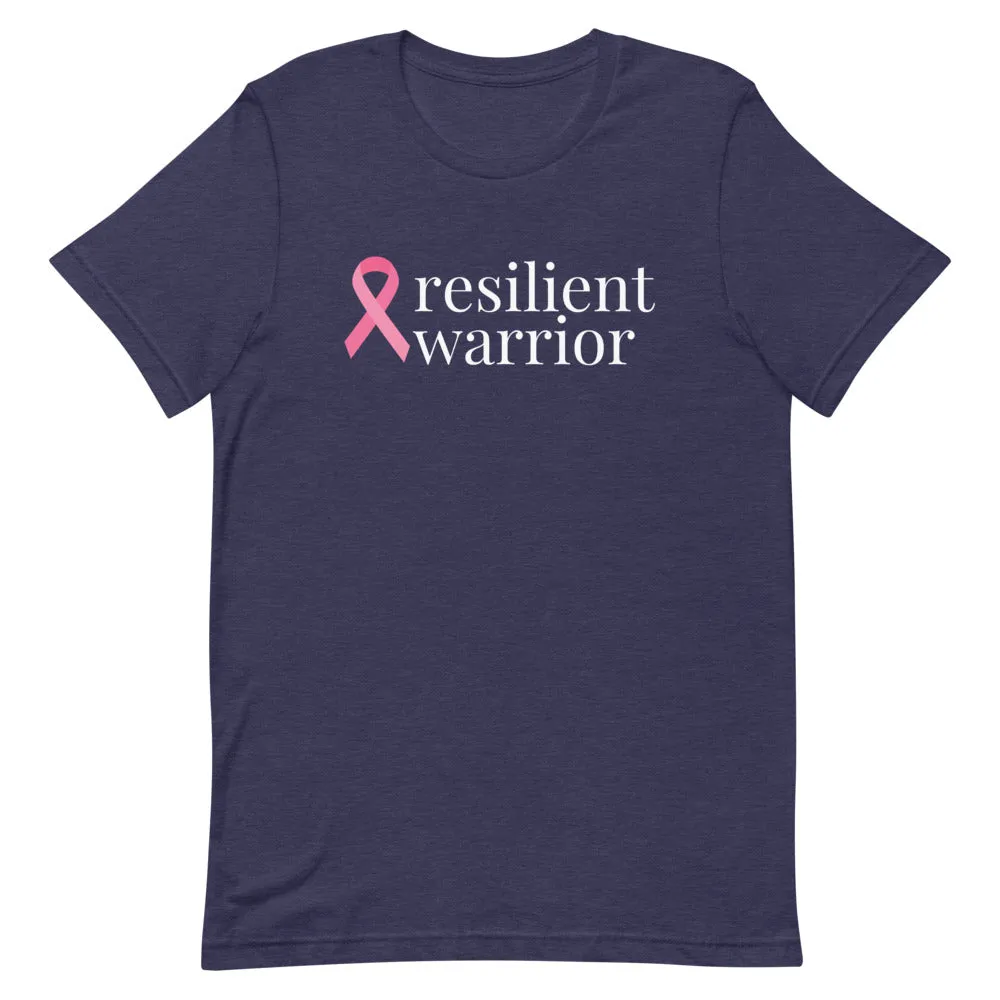 Breast Cancer resilient warrior Ribbon T-Shirt - Dark Colors