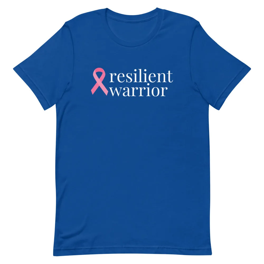 Breast Cancer resilient warrior Ribbon T-Shirt - Dark Colors