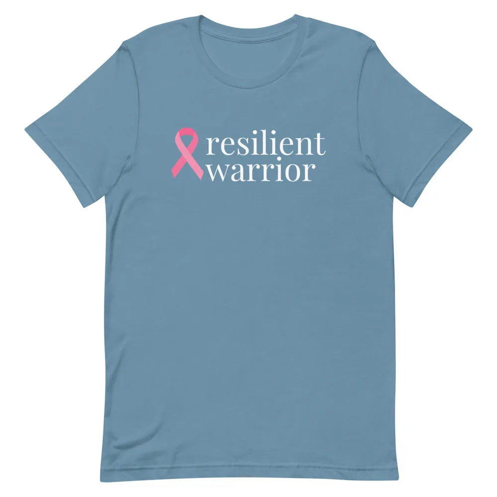 Breast Cancer resilient warrior Ribbon T-Shirt - Dark Colors