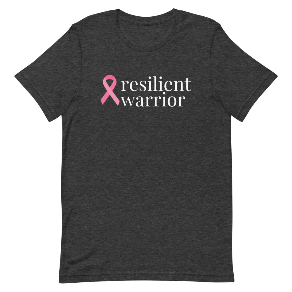 Breast Cancer resilient warrior Ribbon T-Shirt - Dark Colors