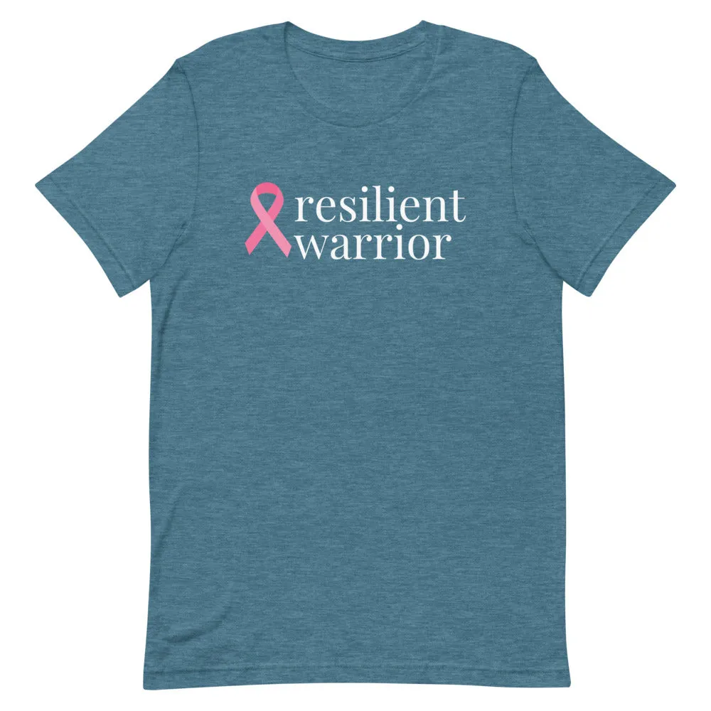 Breast Cancer resilient warrior Ribbon T-Shirt - Dark Colors