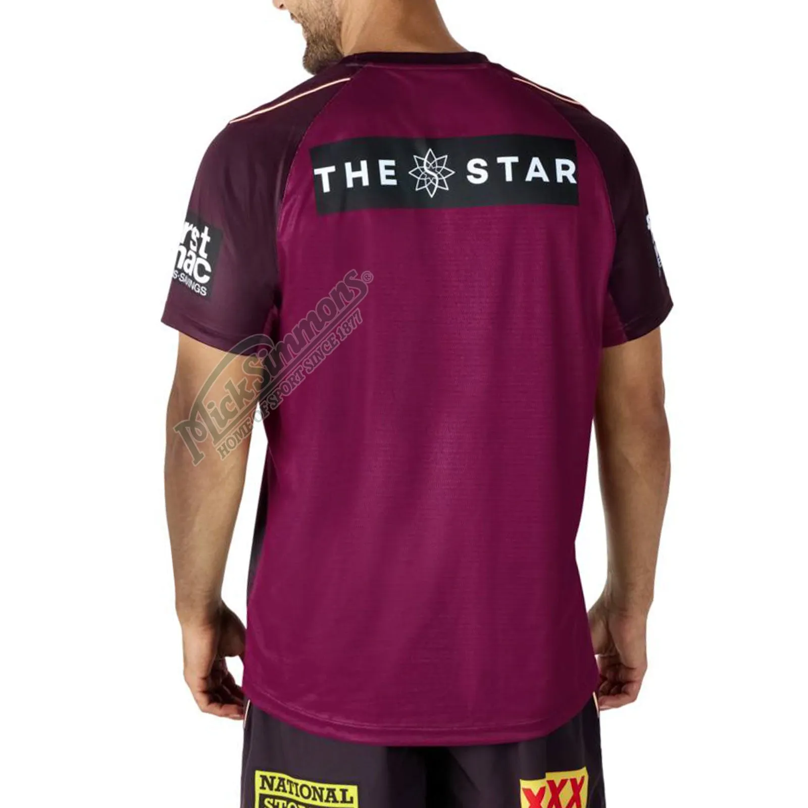 Brisbane Broncos 2024 Men's Training T-Shirt NRL Rugby League by Asics