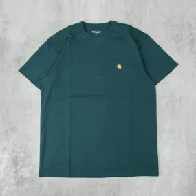 Carhartt WIP Chase S/S Tee - Botanic / Gold