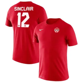 Christine Sinclair Canada Soccer Nike Legend Name & Number T-Shirt - Red