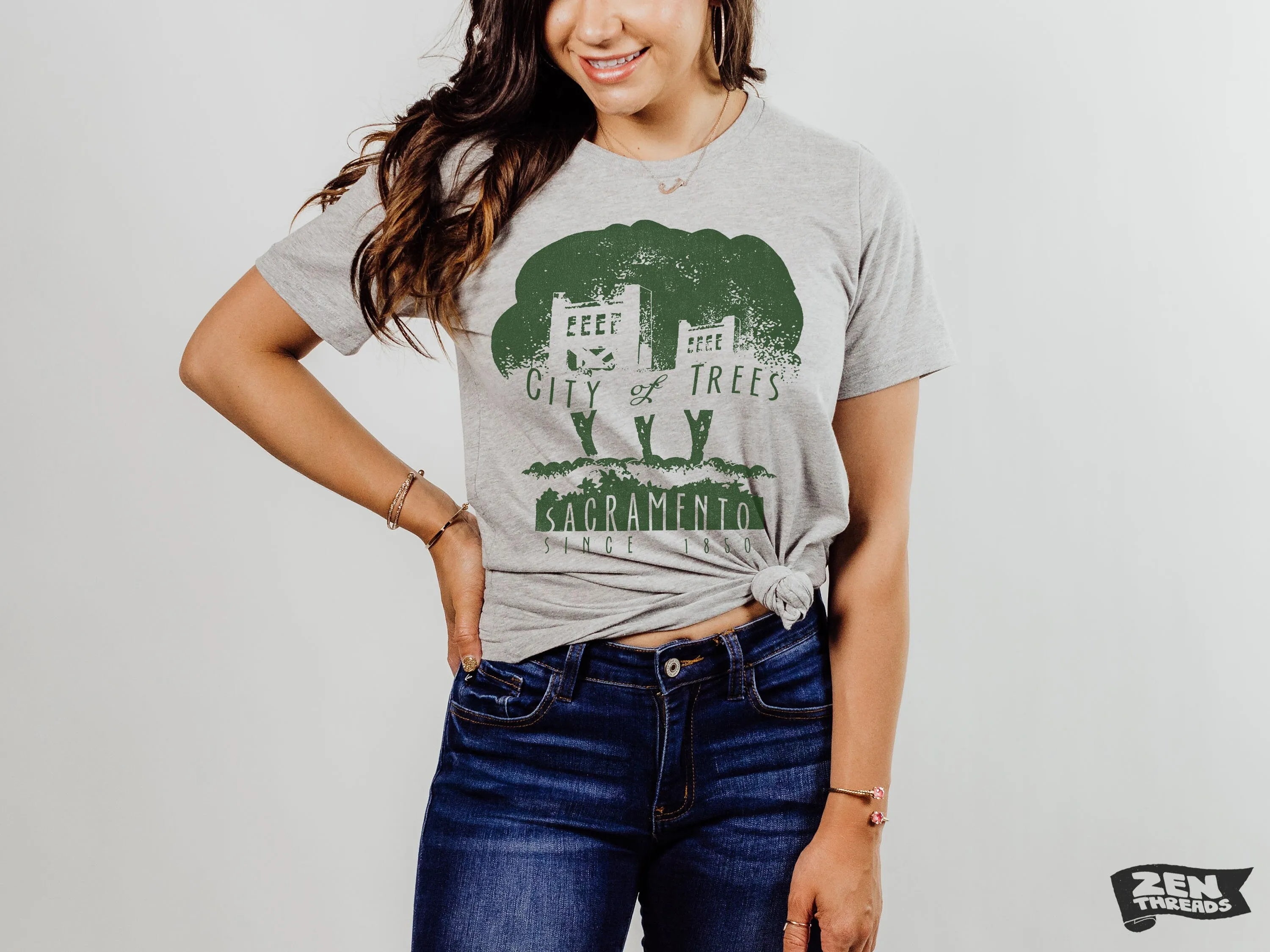 City of Trees Sacramento Unisex T-Shirt | Eco Soft | Custom Color | Bella Canvas 3001 | Sactown, CA