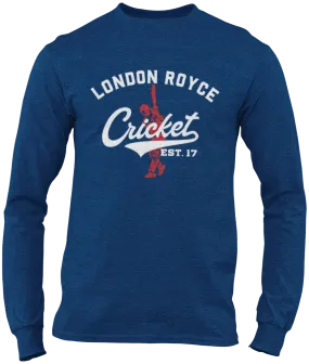 CLASSIC GRAPHIC LONG SLEEVE CRICKET T-SHIRT(Black or Navy Blue)