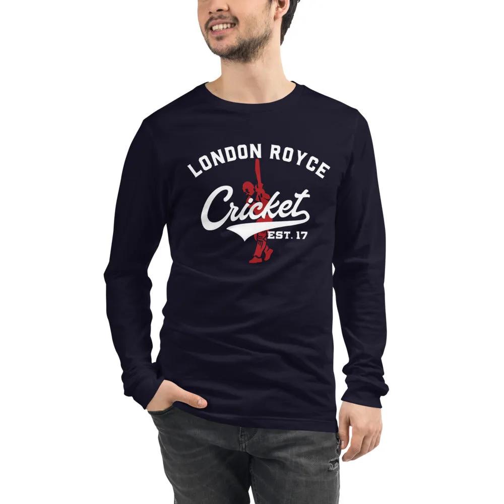 CLASSIC GRAPHIC LONG SLEEVE CRICKET T-SHIRT(Black or Navy Blue)