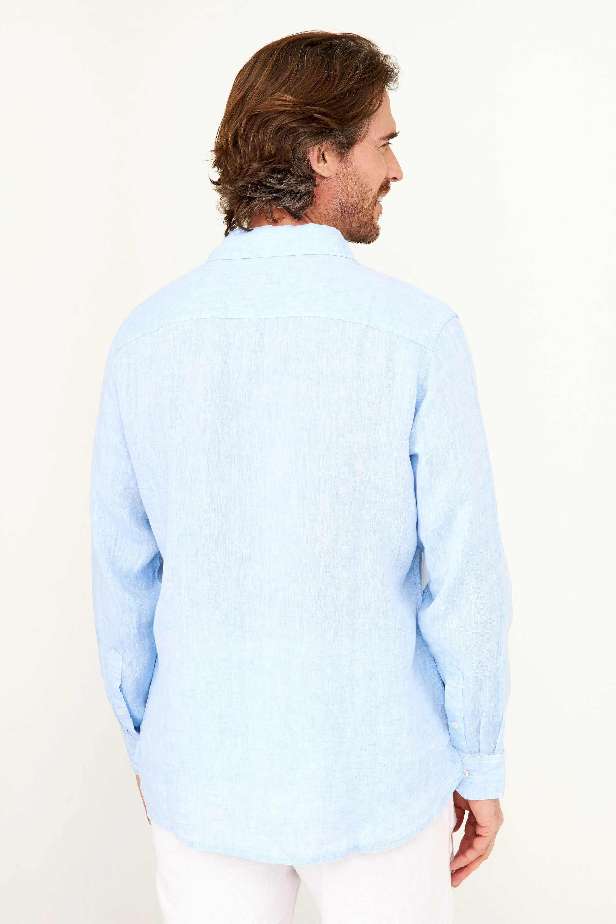 Classic Linen Shirt - Blue Chambray