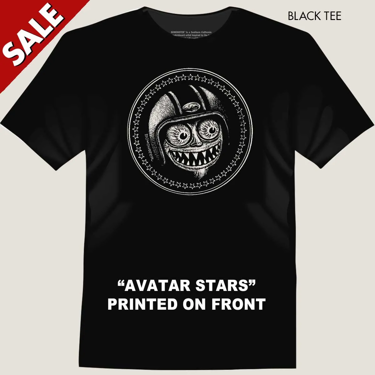 Clearance Men's Tee Hot Rod Monster Logo "Avatar Stars" SIZE M