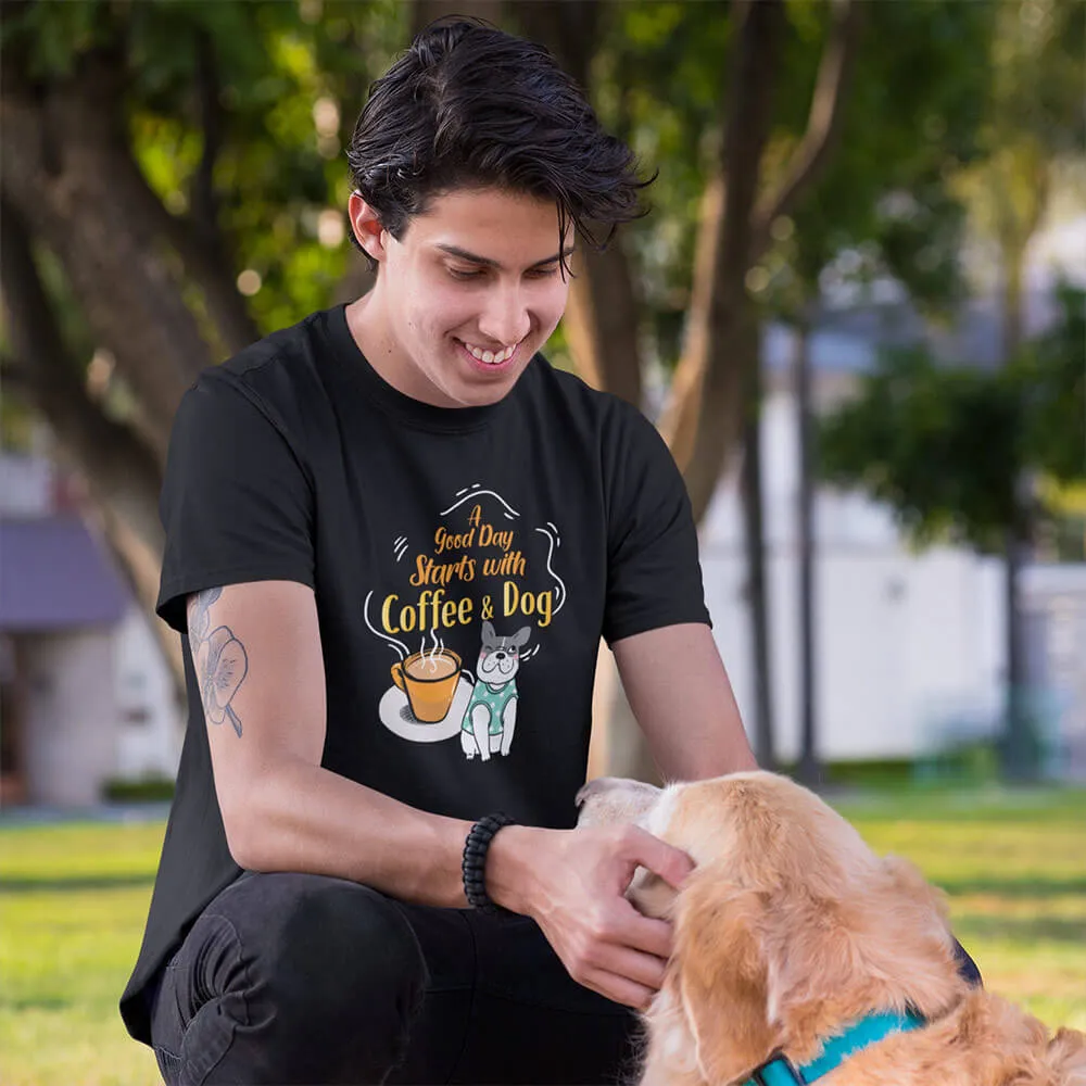 Coffee & Dog Half Sleeve T-Shirt