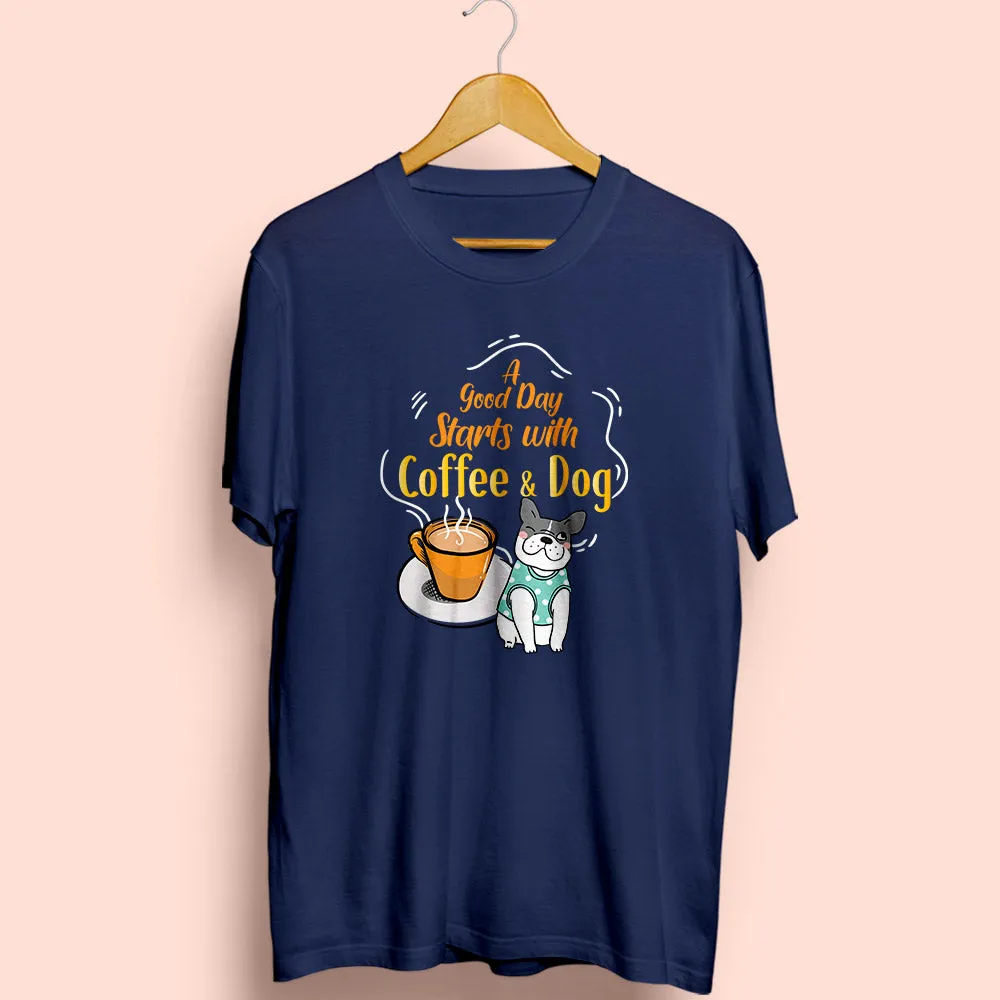 Coffee & Dog Half Sleeve T-Shirt