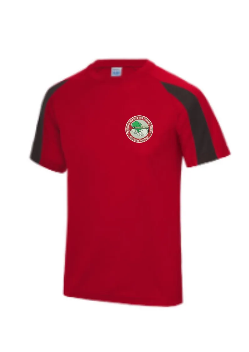 Collierley Nursery & Primary School Red & Black P.E T-Shirt