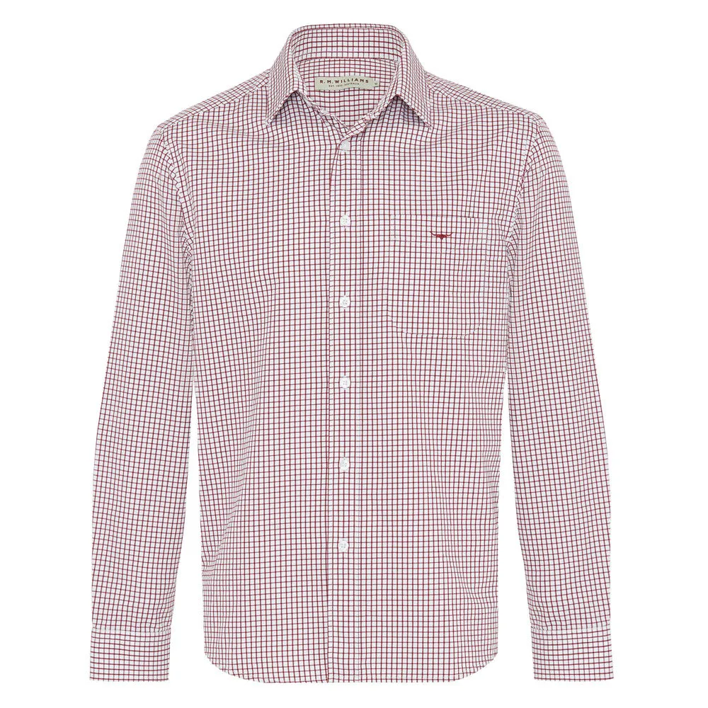 Collins Shirt - Burgundy/White