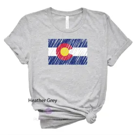 Colorado Distressed Flag Premium Tee