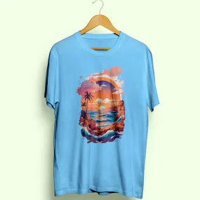 Costal Landscape Half Sleeve T-Shirt