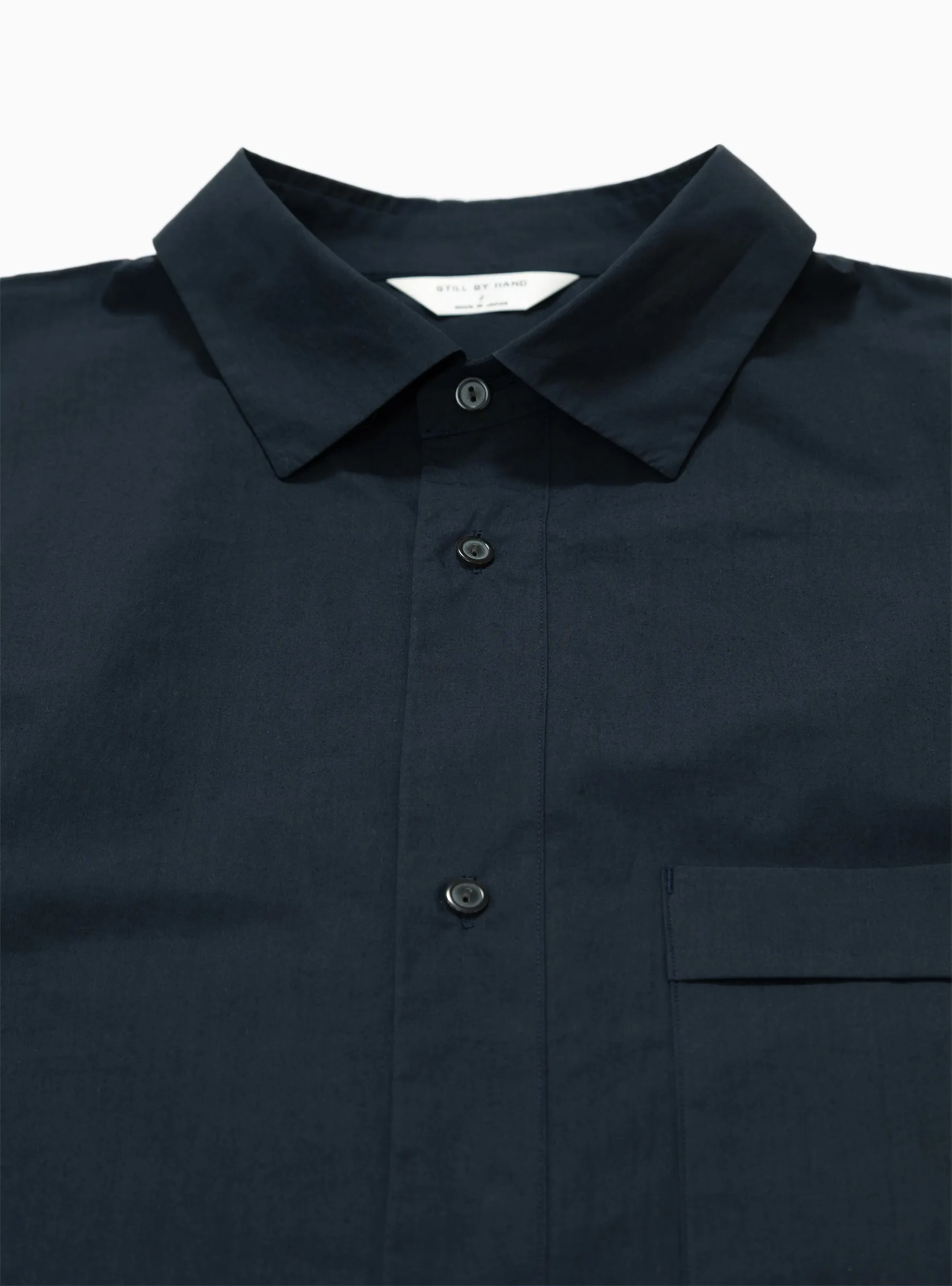 Cotton & Linen Half Sleeve Shirt Navy