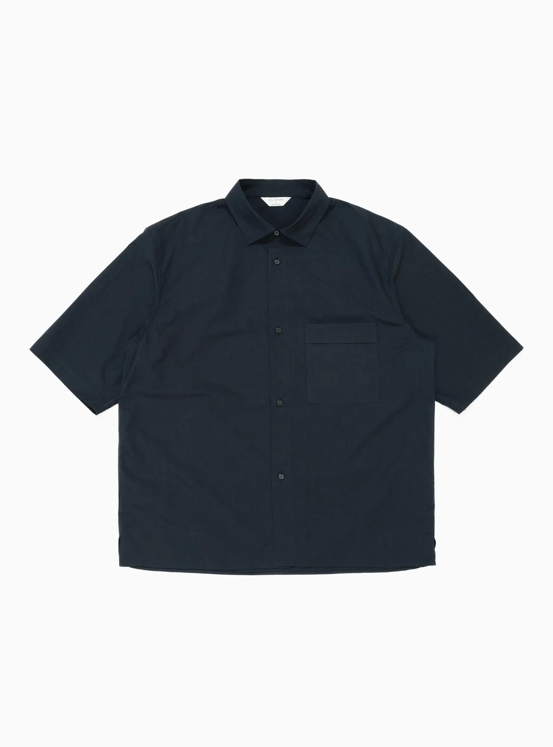 Cotton & Linen Half Sleeve Shirt Navy