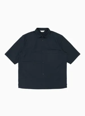 Cotton & Linen Half Sleeve Shirt Navy