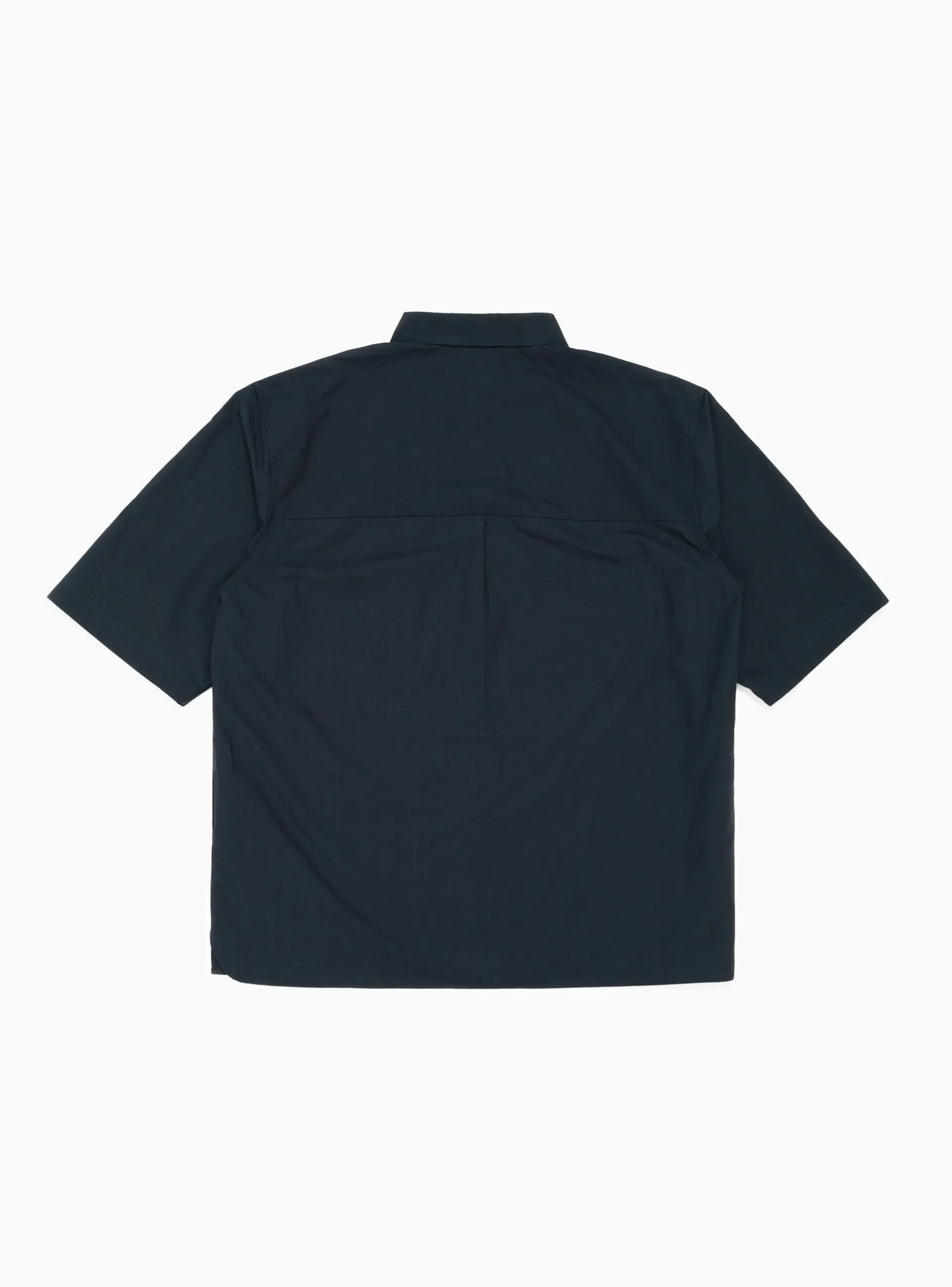 Cotton & Linen Half Sleeve Shirt Navy